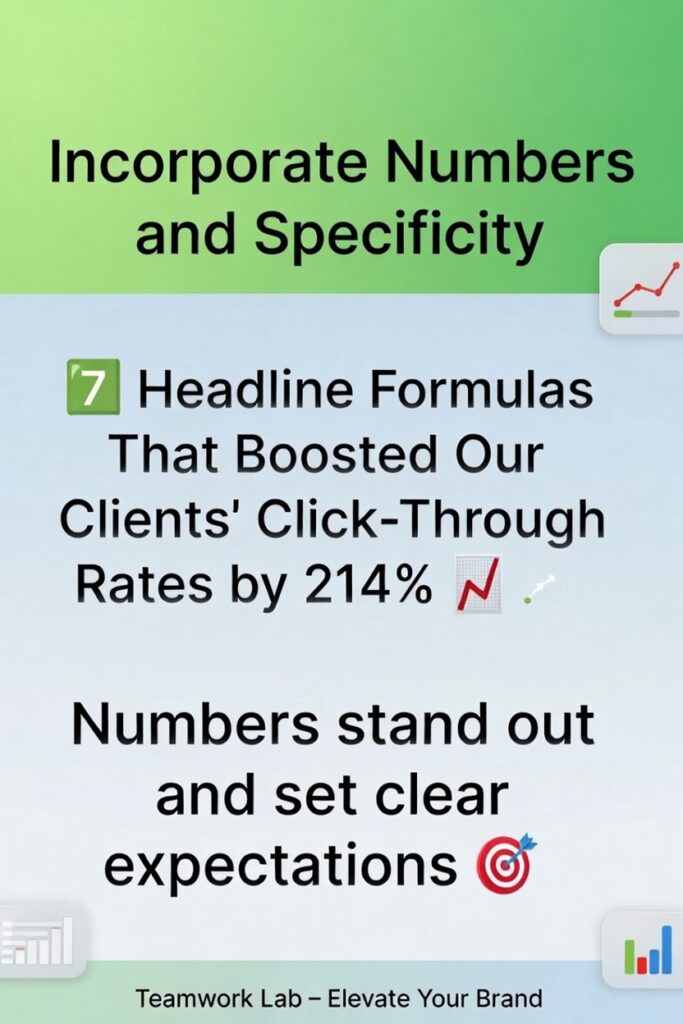 incorporate numbers and specificity